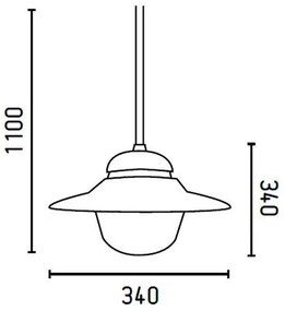 Pendul exterior clasic IP44 Sail-2 71358