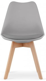 Set de sufragerie gri 1 + 4, masa BERGEN 120 + scaune BALI MARK