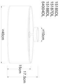 Plafonieră cu difuzor Globo 54004DL THERESA 3xE27/40W/230V