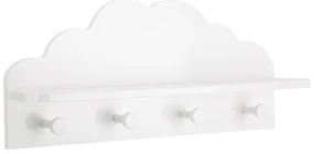 Cuier cu raft pentru copii Culoare alb, CLOUD