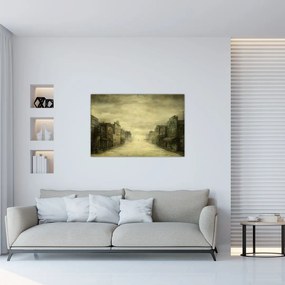 Tablou - Oraș colorat, abstracție (90x60 cm)