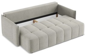 Canapea gri deschis extensibilă/cu spațiu de depozitare 225 cm Moku – Makamii