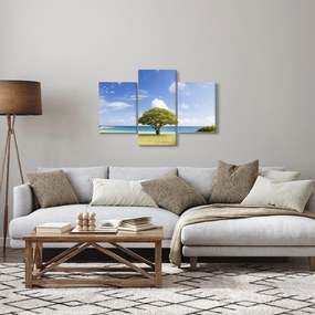 Tablou plaja cu copac (90x60 cm)