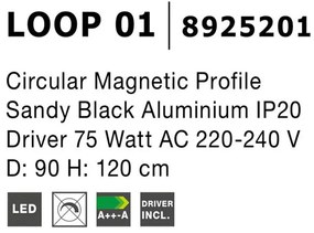 Sina magnetica circulara Loop 01, diametru 90cm NVL-8925201