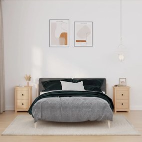 vidaXL Noptiere, 2 buc., 40x35x61,5 cm, lemn masiv de pin