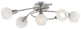 Lustra aplicata design modern 5 brate ELLIOTT 54341-5O GL