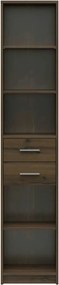 Biblioteca NEPO PLUS, stejar nobil, PAL laminat, 40x34x197 cm