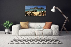 Tablou pe panza canvas Sea Rocks Beach Peisaj Maro Albastru Gri