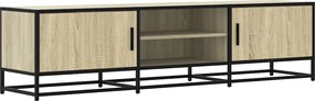 vidaXL Dulap TV, stejar sonoma, 160x35x41 cm, lemn prelucrat și metal