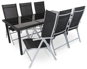 Set de gradina Orsino - 6 locuri, negru/gri