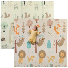 AIYAPLAY Saltea de joacă pentru copii 196 x 176 x 1,5 cm pliabilă dublă față Multicolor | Aosom Romania
