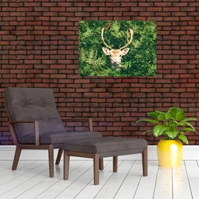 Tablou detaliu cu cap de căprioară (70x50 cm)