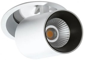 Spot LED dimabil incastrabil, directionabil pentru tavan/plafon LUNA alb/negru