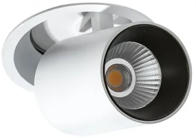 Spot LED dimabil incastrabil, directionabil pentru tavan/plafon LUNA alb/negru