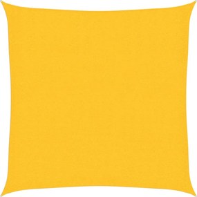 vidaXL Pânză parasolar, galben, 2,5x2,5 m, HDPE, 160 g/m²