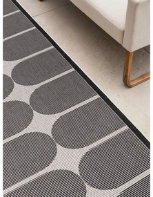 Covor tip traversă pentru interior și exterior alb-negru 80x250 cm Duet Bowen – NORTHRUGS