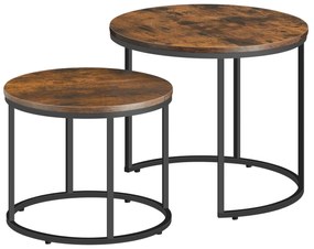 Set de mese de cafea TAYLOR, rustic maro