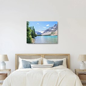 Tablou pe sticlă - Lac Alpin (70x50 cm)