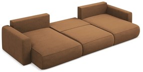 Colțar teracotă extensibil/cu spațiu de depozitare (în formă de "U") Kapua – Makamii