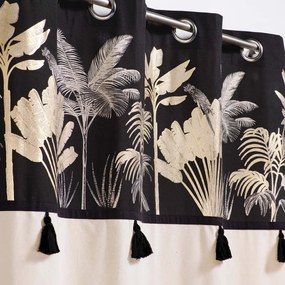 Draperie neagră/bej 140x240 cm Karaba – douceur d'intérieur