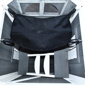 PawHut Casa pentru pisici cu pat sau litieră pentru pisici, dulap pentru pisici, toaletă pentru pisici în interior, lemn de brad, acoperiș de asfalt, Gri, 59 x 55 x 109 cm | Aosom Romania
