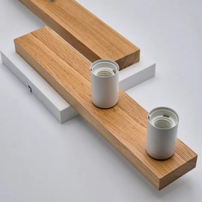 Lustră aplicată MATTE 4xE27/15W/230V alb/stejar