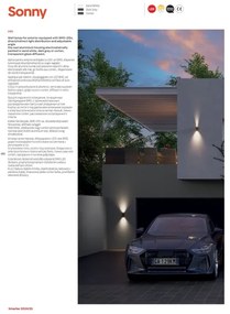 Aplică LED de exterior Redo 90636 SONNY 2xLED/5W/230V 2200/3000/4000K antracit