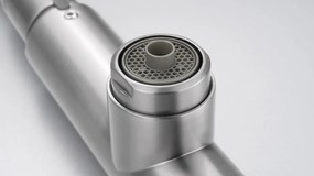 🚰 Baterie bucătărie ERIDAN, cu racord filtru de apă & pipă extractibilă, finisaj oțel șlefuit – Cod BRE_F75M