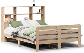 vidaXL Cadru de pat fără saltea, 150x200 cm, lemn masiv pin