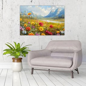 Tablou - Peisaj pictat (90x60 cm)