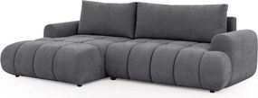 Colțar extensibil pentru dormit Lutario Mini stânga - chenille gri Vibe 95
