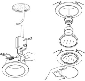 Eglo 94406 - SET 3x Corp de iluminat LED tavan fals PENETO 3xGU10-LED/5W/230V