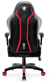 Scaun gaming Diablo X-One 2.0 King Size: negru-roșu