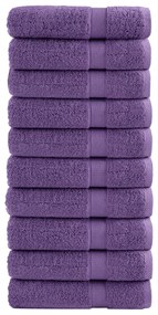 vidaXL Prosoape de duș premium SOLUND 10 buc. violet 70x140 cm 600 gsm