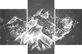 Tablou - Ilustrație de munți (90x60 cm)