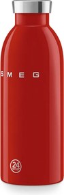 Sticlă termică SMEG Clima 50's Style WBF01RD, 500 ml, închidere ermetică, cu pereți dubli, oțel inoxidabil 18/8, roșu