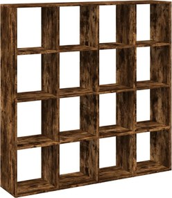 vidaXL Bibliotecă, stejar fumuriu, 137,5x29x137,5 cm, lemn prelucrat