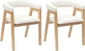 vidaXL Scaune de dining 2 pcs natural 54 x 57 x 73 cm