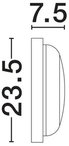 Mini Aplica LED exterior de perete/tavan, IP65, REO negru
