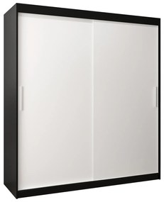 Dulap de haine 180 cm Toki (negru mat + alb mat). 1064835