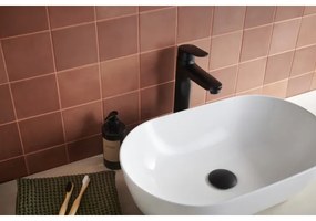 Baterie umyvadlová KFA Armatura 5552-712-81 + výpusť OTAVA 30,2 cm matná černá