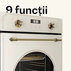 Klarstein Victoria cuptor încorporabil 45 cm 49 l crem