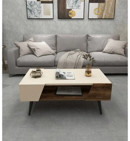 Măsuță de cafea Aren Beige and Light Walnut