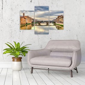 Tablou orașului cu râu (90x60 cm)