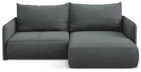 Colțar gri extensibil/cu spațiu de depozitare (cu colț pe partea dreaptă) Nanea – Makamii