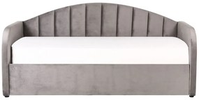 Pat de o persoană 200 x 90 cm Eithan (gri) (cu somieră). 1078828