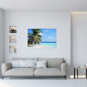 Tablou cu palmier pe plajă (90x60 cm)