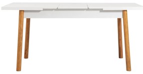 Masă de sufragerie extensibilă Dobuse 1 (alb + pin atlantic) (pentru 4 persoane). 1093737