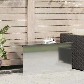 vidaXL Cutie de depozitare exterioară Argintiu 100 x 50,5 x 50 cm Oțel