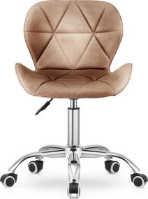 Reducere Scaun de birou maro deschis AVOLA VELVET II. calitate